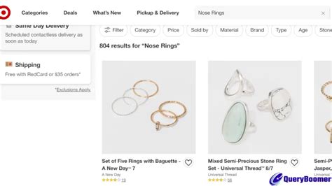does target sell nose rings